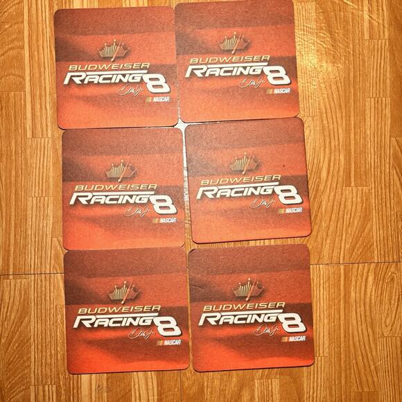 Budweiser Racing Dale Jr #8 NASCAR Coasters Set of 6 - Picture 3 of 5